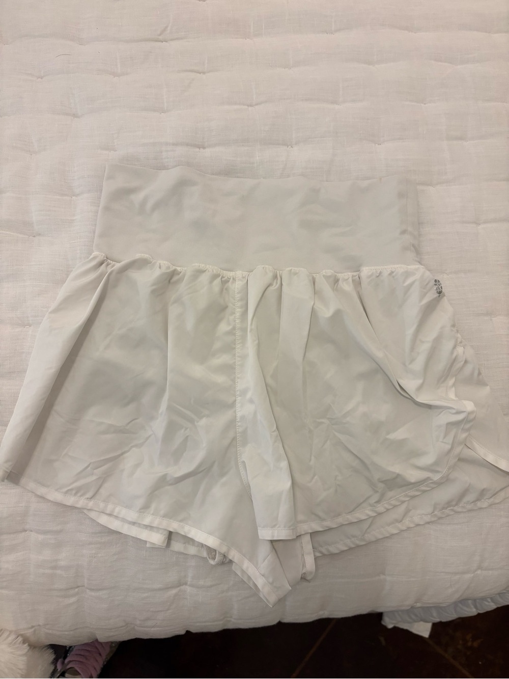 FP Movement by Free People White High-Waist Athletic Shorts